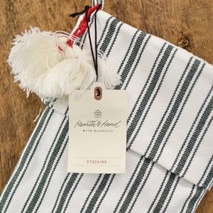 Antique White with Green Stripes